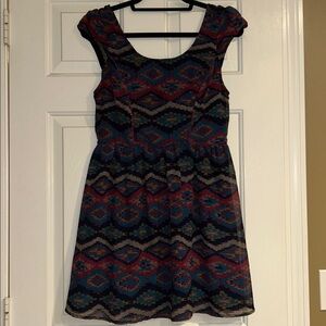 Band of Gypsies Multicolor Patterned Dress